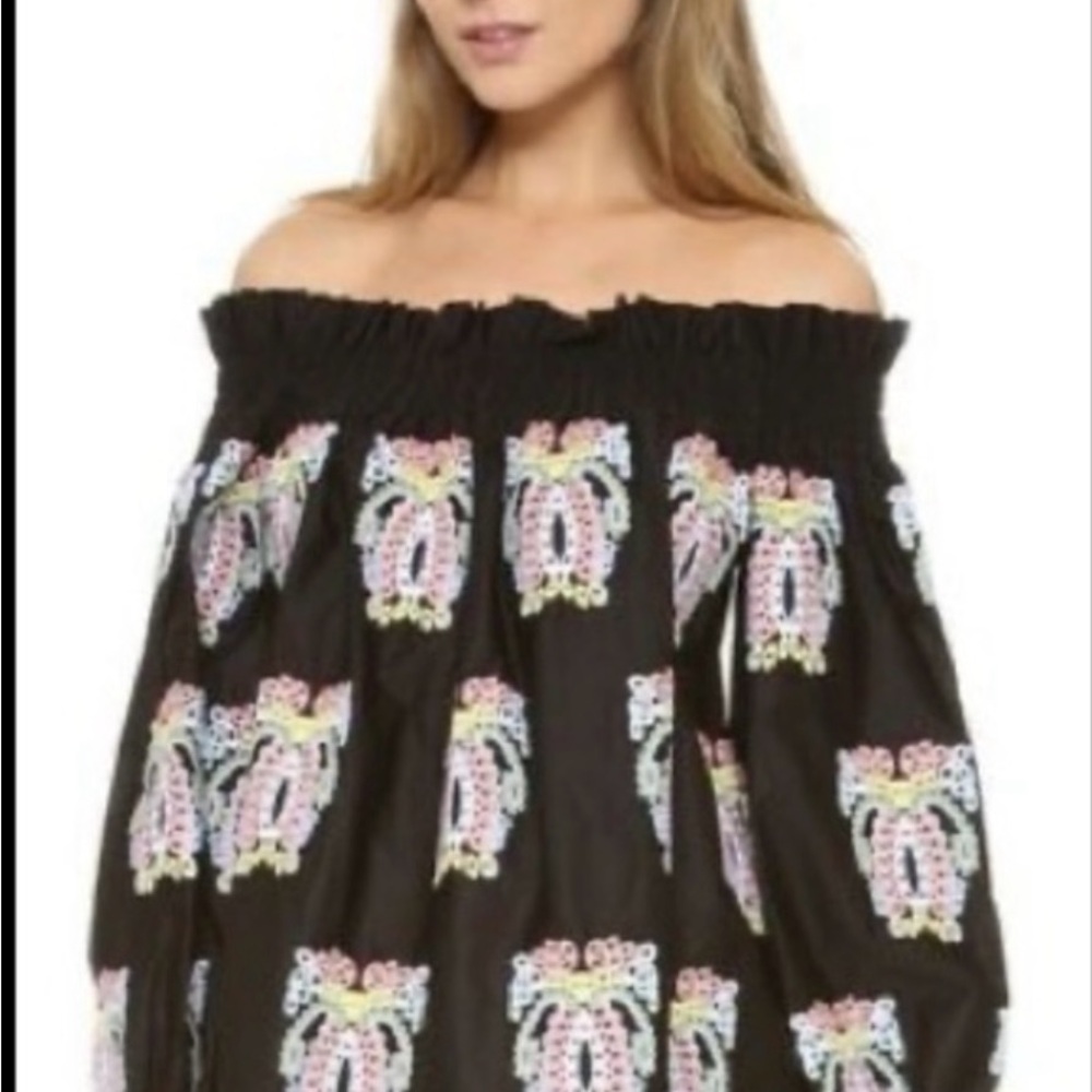 Caroline Constas “Lou” off the shoulder top